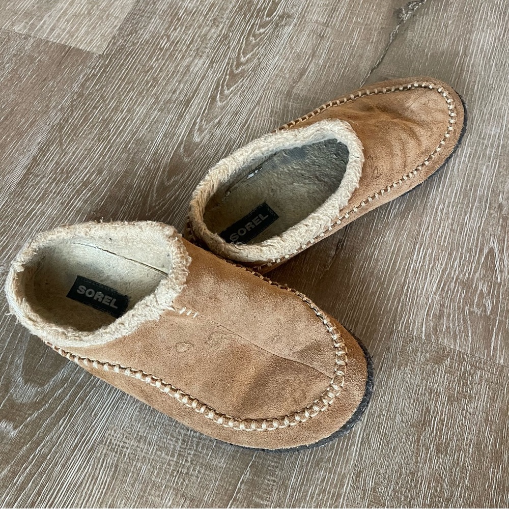Normcore Grandpa core Sorel Men Falcon ridge II scuff camel brown/curry Slippers
